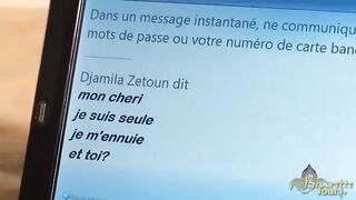 Bombázó fiatal arab spiné szopja a brét